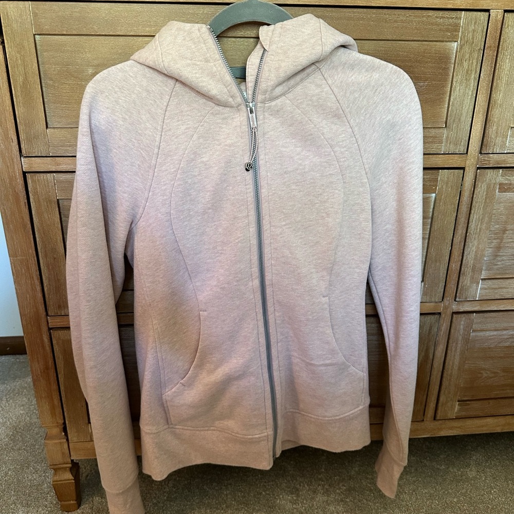 Lululemon light pink athletic zip up, size 6